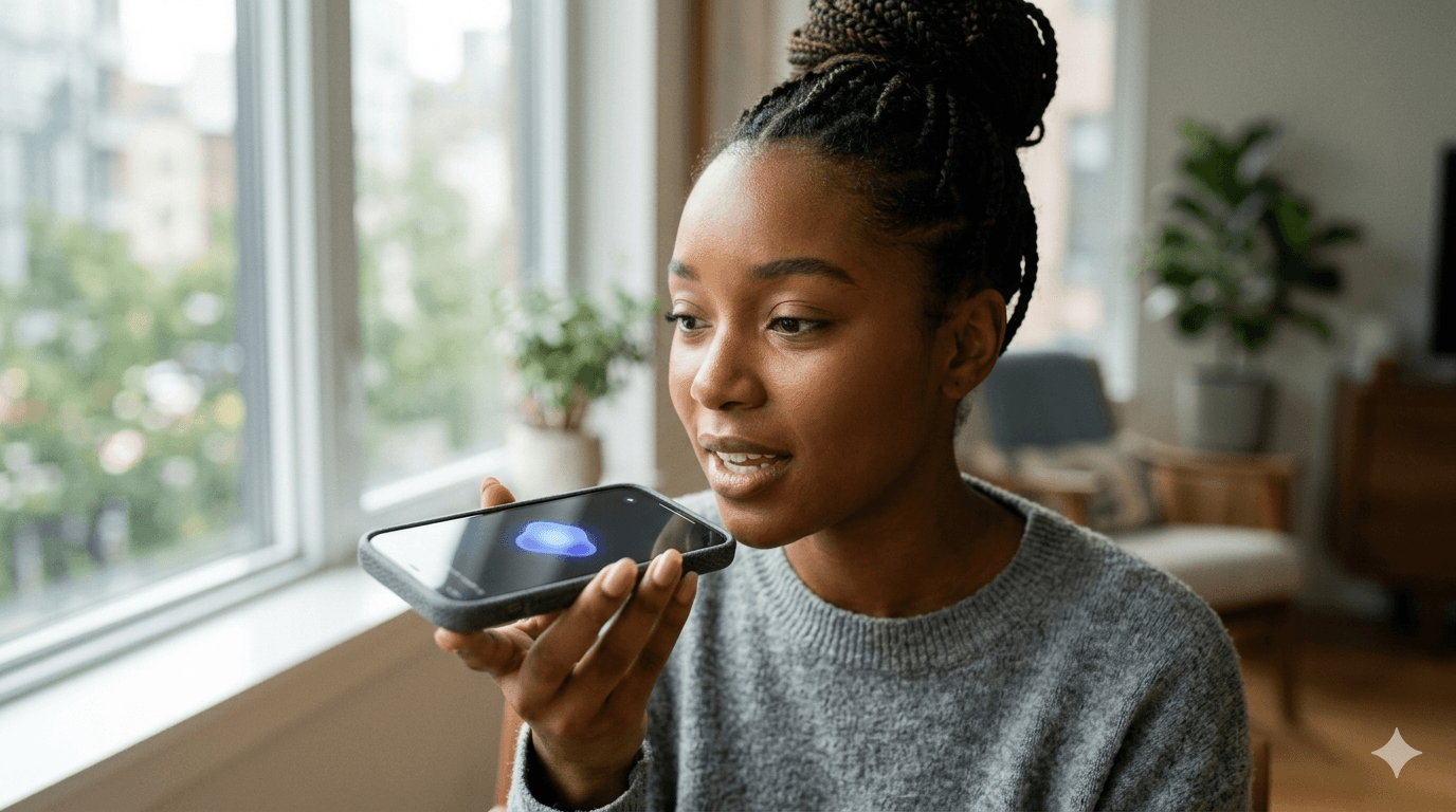 A person having a Talk Therapy session on their phone